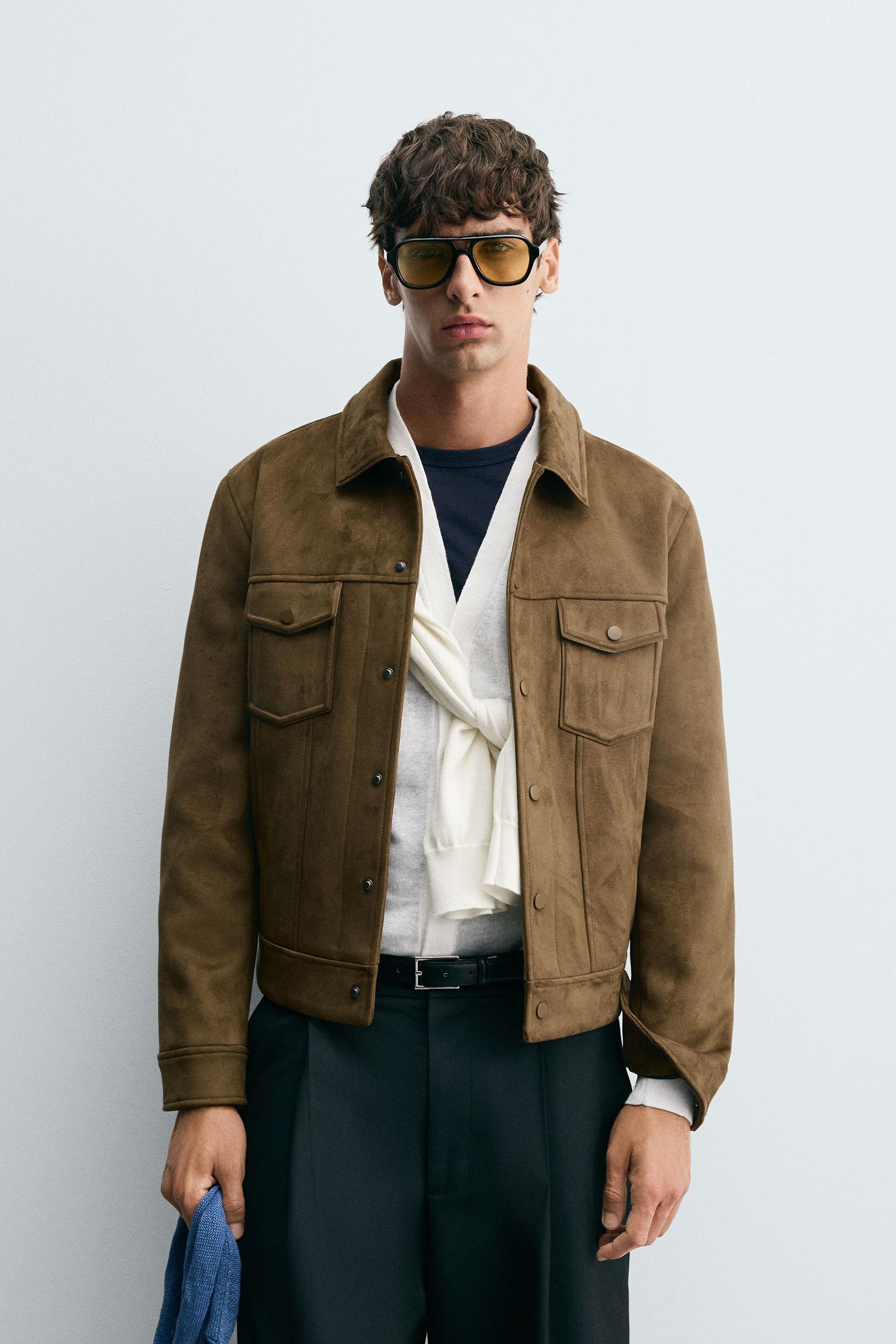 FAUX SUEDE REGULAR FIT JACKET