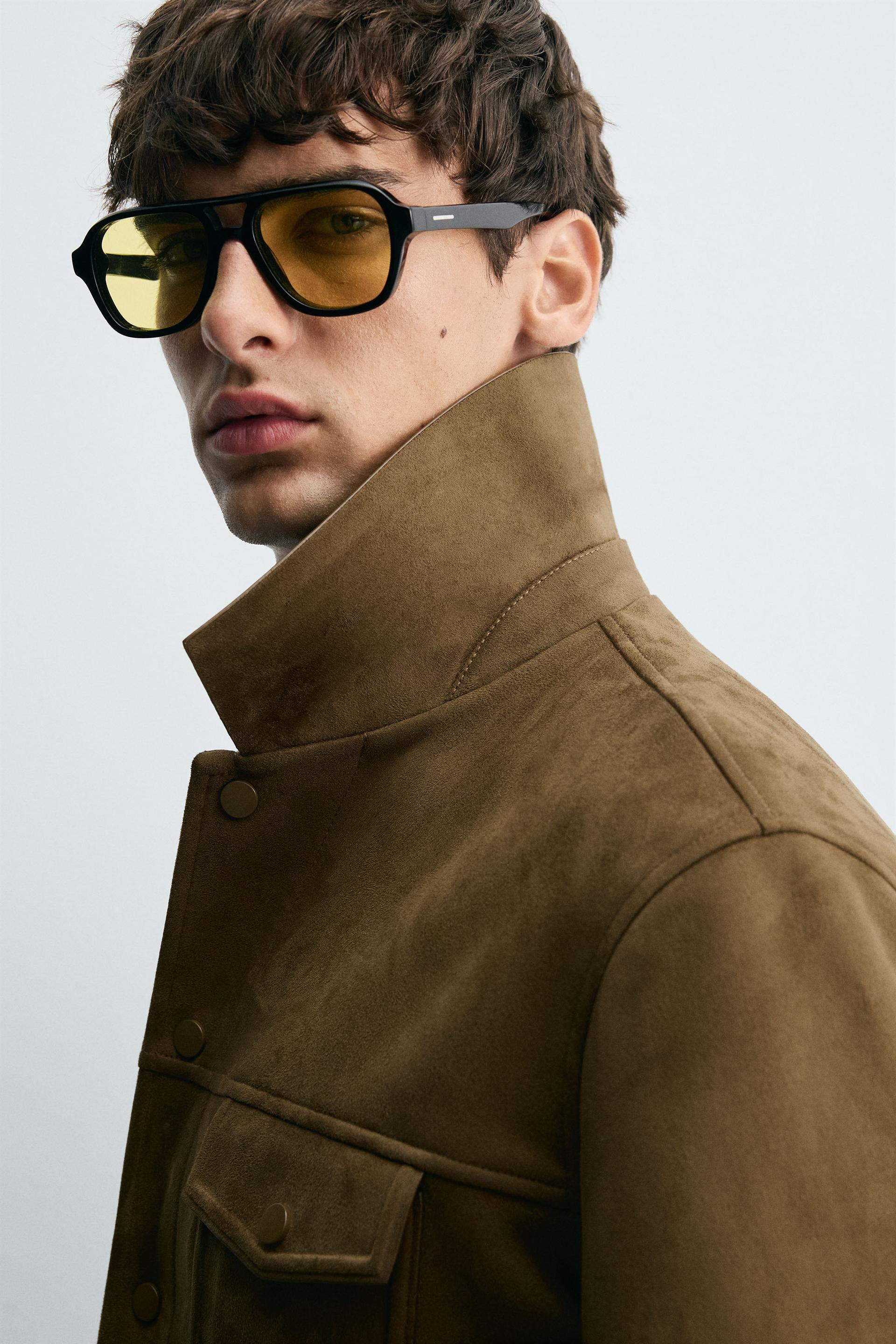 FAUX SUEDE REGULAR FIT JACKET