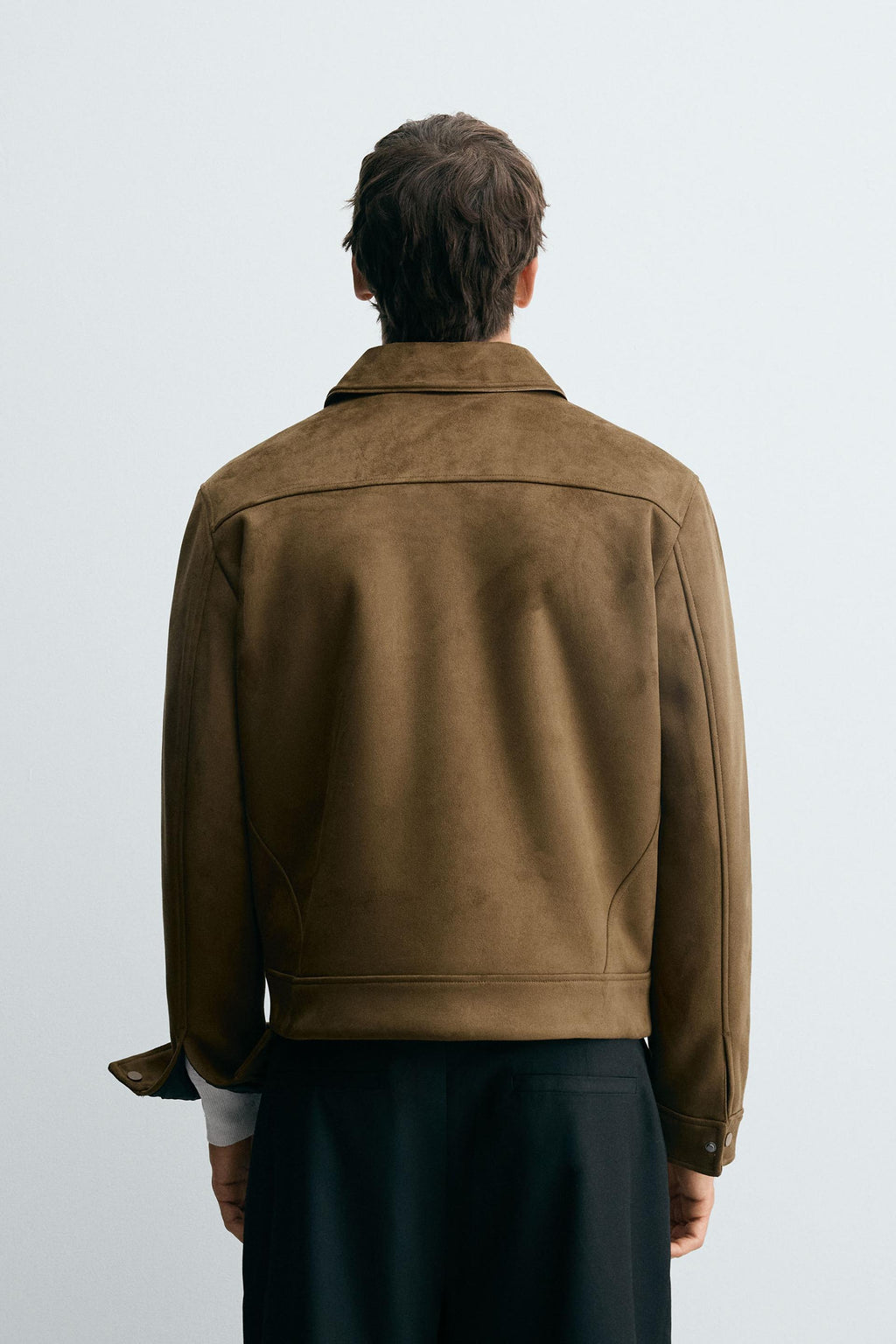 FAUX SUEDE REGULAR FIT JACKET