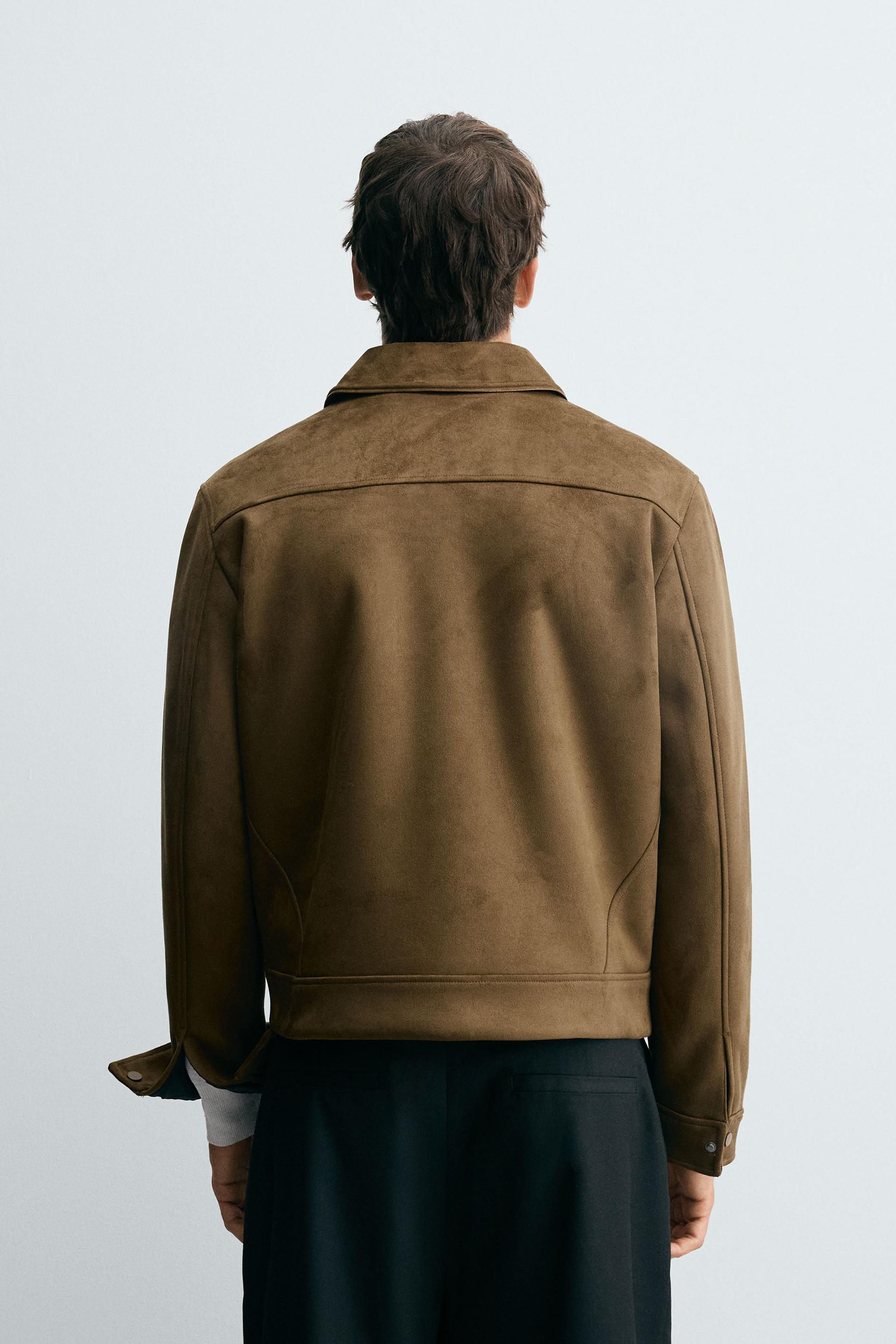 FAUX SUEDE REGULAR FIT JACKET