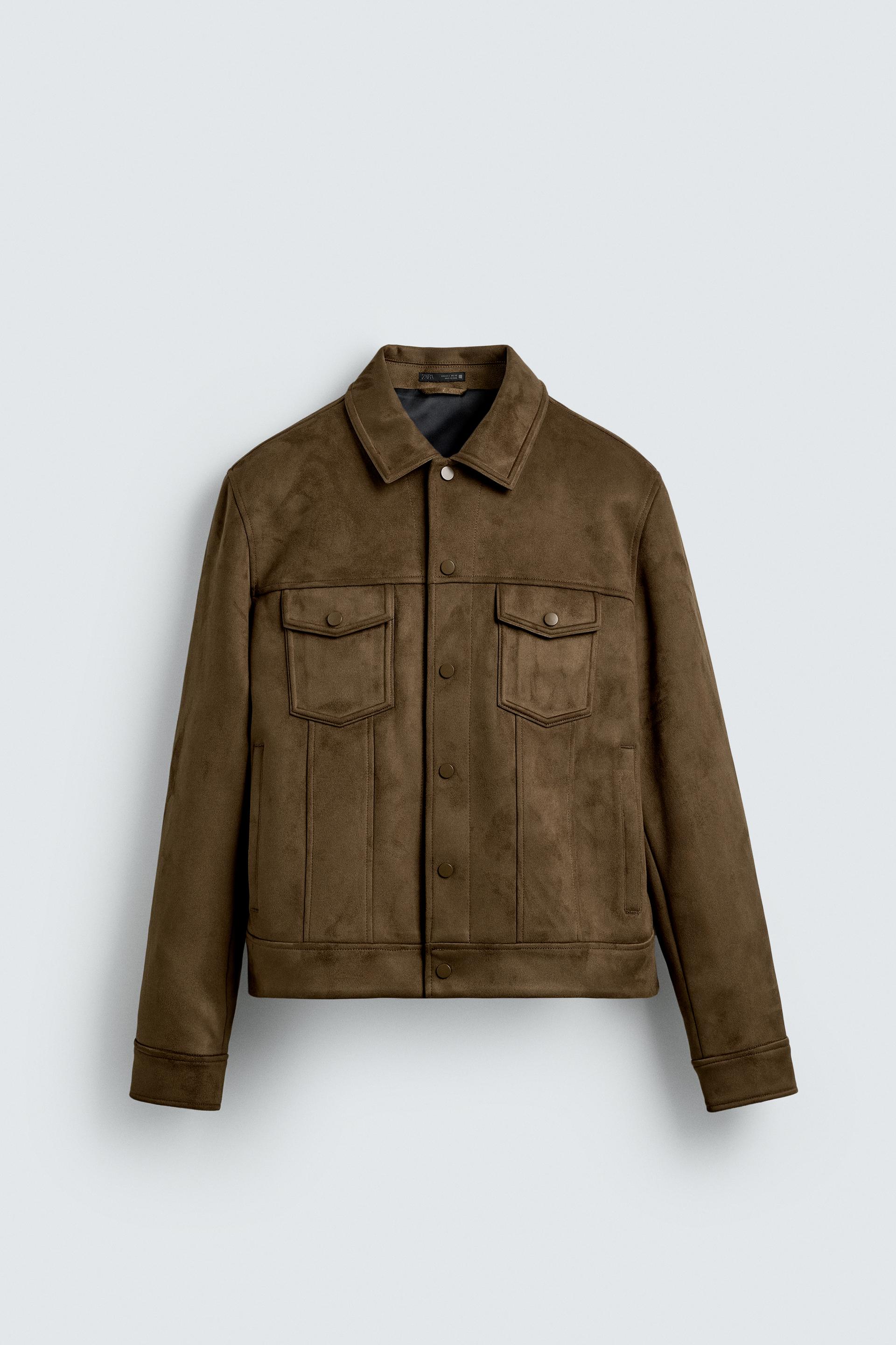 FAUX SUEDE REGULAR FIT JACKET